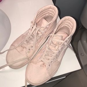 Light Pink High Rise Vans